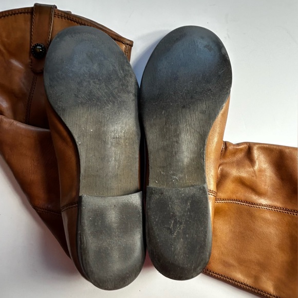 Carlos by Carlos Santana Brown Leather Fawn Heeled Riding Boots Size 9 - Picture 8 of 11